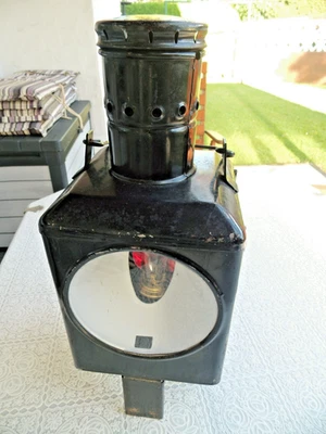 Deutsche Bundesbahn  Petroleum Eisenbahn Lampe Signallampe Zugschlusslampe DB 80 - Bild 1 von 4