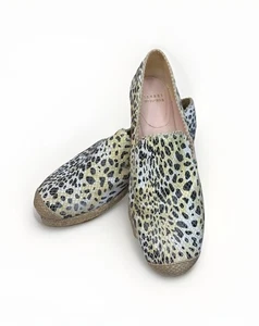 Stuart Weitzman espadrillas leopardate stampa ghepardo scarpe basse platform taglia 7 M - Foto 1 di 10