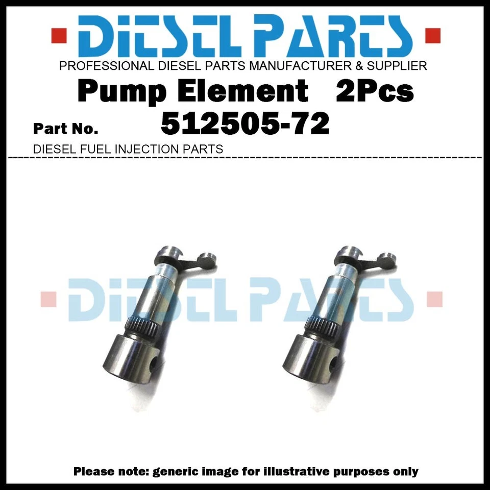 2Pcs Pump Element Plunger 9.5RH 512505-72 502891 783F9D524AAA for Simms Pumps - Image 1 of 1