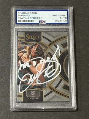 MANKIND 2024 PANINI SELECT WWE SIGNED AUTOGRAPHED CARD PSA/DNA CERTIFIED - Image 1 of 2