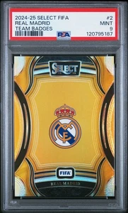 2024-25 Panini Select FIFA Team Insignias #2 Real Madrid PSA 9 - Imagen 1 de 2