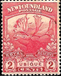 1919 CANADA Newfoundland Sc#116b MLH VF Caribou Reindeer Animal - Picture 1 of 2