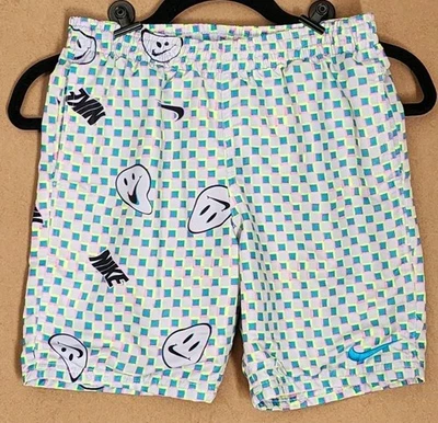 Bañador Nike jóvenes niños mediano neón cuadros emoji Foto 1 de 4