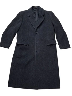Vintage London Fog 100% WOOL Coat Overcoat Charcoal Gray Men's 40 R USA 40R - Image 1 of 4
