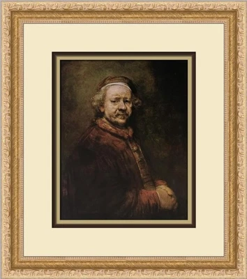 Retrato de velhice Rembrandt van Rijn impressão emoldurada personalizada - Imagem 1 de 2