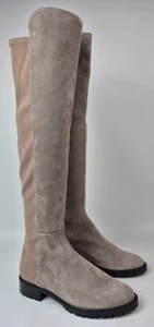 Stuart Weitzman Women's Beige 50/50 5050 Suede City Over-the-Knee Boots Size 7.5 - Picture 1 of 7