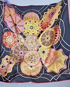 Hermes Les Domes Celestes Schal Seide UNBENUTZT Damen 35"x35" ohne Karton - Bild 1 von 11