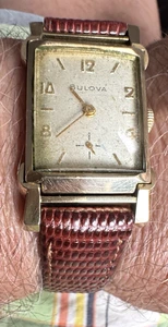 VINTAGE 1954 10K GF BULOVA ART DECO 21J WORKING WATCH LARGE RARE MOVING LUGS. - Picture 1 of 22
