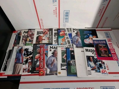 Lot Of 20 Sega Genesis Manuals Case Art Inserts Duplicates Mixed - #cb54 - Image 1 of 4