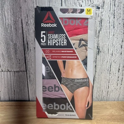 Reebok Ladies Seamless Hipster Stretch Performance Training Med 5 Pack - Image 1 of 3