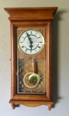 D&A Chiming Wall Clock Quartz Movement! Works and Looks Great! Free Shipping! - Image 1 of 4