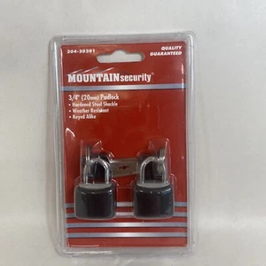 Mountain Security 3/4" (20mm) Aluminum Covered Padlock, 2-Pack, Packaging Varies - Picture 1 of 4