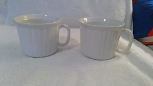Set/2 Vtg French White Corningware 20oz, 591mL Cups, Pre-owned, No Lids, No Box - Picture 1 of 8