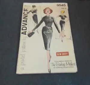 VTG Advanced 9545 Pattern BISHOP METHOD Sew-Easy! PENCIL SHEATH DRESS Misses 18 - Picture 1 of 3