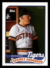 1989 Topps Sparky Anderson Checklist Detroit Tigers #193 Centered Mint