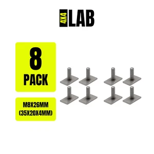 M8x26 Slot Channel T Bolts Slider Rhino Thule Yakima Roof Rack Track Nuts 8 pack - Picture 1 of 5