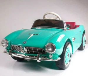 BMW 507: auto d'epoca per bambini / macchina elettrica bimbi telecomandata 12V - Imagen 1 de 4