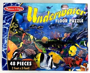 Melissa & Doug Underwater #427 Floor Puzzle 48 Pcs 2'x3' Puzzle Made in USA - Picture 1 of 4