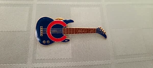 Rare 2001 Chicago Cubs Guitar Lapel Hat Pin Mint MLB - Picture 1 of 3