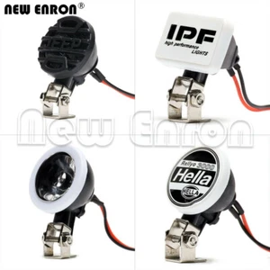 2LED Lights Headlights Spotlight Bracket For 1/10 AXIAL SCX10 90046 D90 TRX4 T6 - Picture 1 of 31
