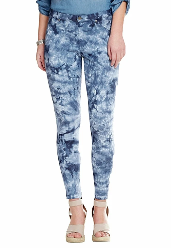 Leggings HUE Tie-Dye Denim Skimmer, Talla Pequeña Foto 1 de 2