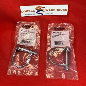 NOS NIP Everbilt Wire Lock Pin 1/4inx2in Round Zinc 752 250 LOT OF TWO (2) - Picture 1 of 1