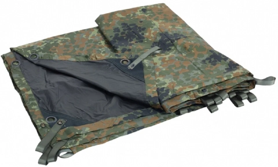 TacGear Bundeswehr Camouflage Tarp Flecktarn Biwak Mehrzweckplane Tarnplane camo - Bild 1 von 4