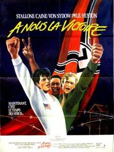 FOOTBALL S Stallone M Caine Pelé ESCAPE TO VICTORY J Huston FRENCH POSTER 47x63 - Picture 1 of 1