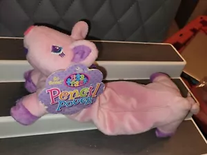 Neu mit Etikett Vintage Lisa Frank rosa Schwein selten Pferd Federtasche Tasche Etui Reißverschluss Plüsch - Bild 1 von 7