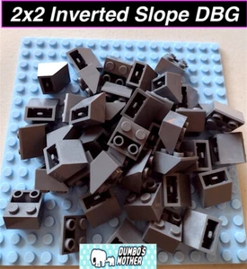 Lego 2x2 pendiente invertida 45 grados gris azulado oscuro Star Wars X20 NUEVO - Imagen 1 de 1