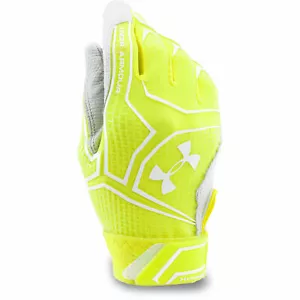 Under Armour UA Yard Clutch Womens Batting Gloves L Large Yellow Green White New - Picture 1 of 11