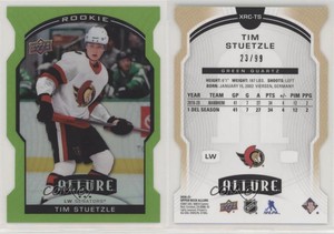 2020 Upper Deck Allure Base Redeemed XRC Green Quartz /99 Tim Stutzle Rookie RC