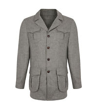 NWT FRALBO NAPOLI saharan wool cashmere jacket EU 52 US 42 gray tailored fit
