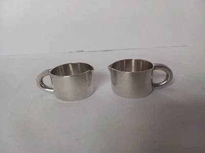 Scarce Vintage Silverplate Handled Jar Milk Creamer or Sauce Cups/set of 2 - Image 1 of 4