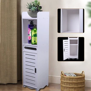 20X80cm Badezimmerschrank Badschrank Hochschrank Badregal Aufbewahrung Schrank - Bild 1 von 16