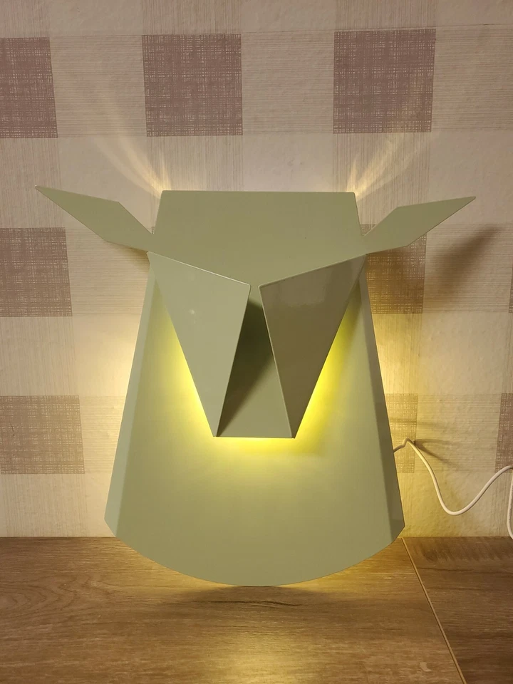 Lámpara de Pared LED Moderna Cabeza de Ciervo Relámpago Aluminio Navidad Verde Foto 1 de 2
