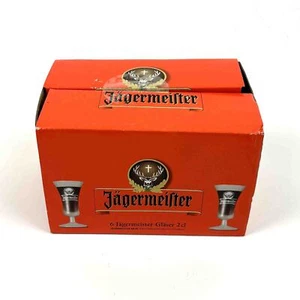Jägermeister Bicchieri da shot bicchieri da liquore 2cl bicchiere a stelo satinato (VE 6pz), confezione originale - Foto 1 di 3