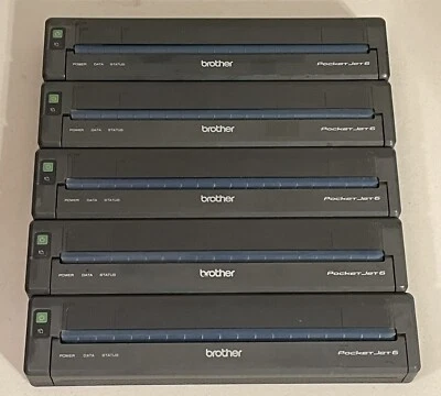 Qty.5 Brother PocketJet 6 PJ-622 Thermal Printer        PRINTER ONLY READ!! - Image 1 of 4