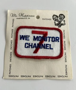 WE MONITOR CHANNEL 7 CB RADIO Sew On Embroidered Patch Vintage New 3”x 2” - Picture 1 of 1
