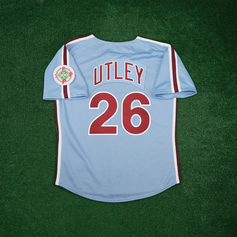 Chase Utley 1984 Philadelphia Phillies Cooperstown Men's Blue Away Jersey Cover