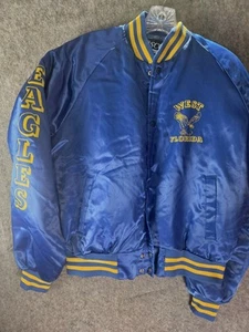 Vintage West Florida Eagles High School Satin Jacket Medium Made In USA - Picture 1 of 9