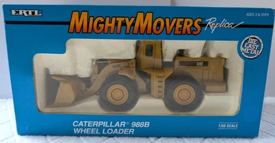 ERTL Mighty Movers #2435 Caterpillar 988B Front Wheel Loader Yellow 1:50 NEW Box - Image 1 of 4