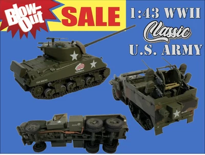 3-ARMY VEHICLES GMC 6X6 TANKER M1644 HALF-TRAK QUAD 50'S SHERMAN M4A3 TANK LOT 2 - Image 1 of 4