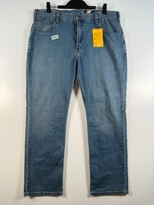 BNWT Carhartt Men Rugged Flex Relaxed Fit Straight Leg Denim Jeans Blue Sz 38x30 - Picture 1 of 13