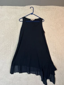 Philosophy Republic Asymmetrical Hem Tank Dress Size XL Navy Scoop Neck. Vaca - Picture 1 of 7