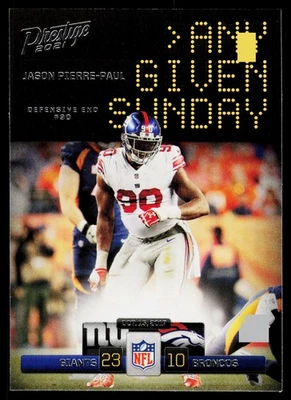 Jason Pierre-Paul 2021 Panini Prestige Any Given Sunday New York Giants #AGS-JPP - Image 1 of 2