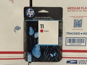 Genuine HP 11 Magenta Ink Cartridge C4837A Brand New Sealed EXP 2014 - Afbeelding 1 van 3