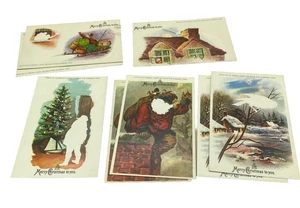 Hold To Light Christmas Holiday Merrimack Postcards Set Of 8 - Picture 1 of 3