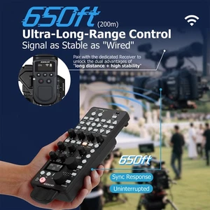 Wireless Remote ZC-5 IRIS FOCUS ZOOM ISO OSD ND adjust Replace Canon RC-V100 - Picture 1 of 13