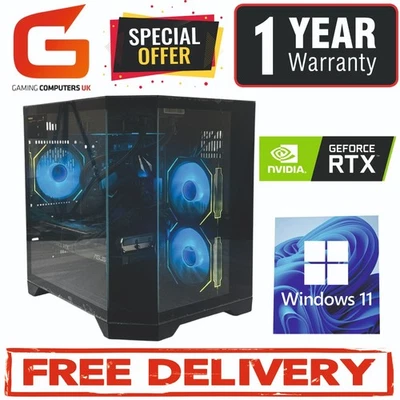 FAST GAMING  PC I5 6th 16GB 1TB+240SSD/RTX 8GB 5060 W11 FREE DELIVERY!! BARGAIN - Image 1 of 4